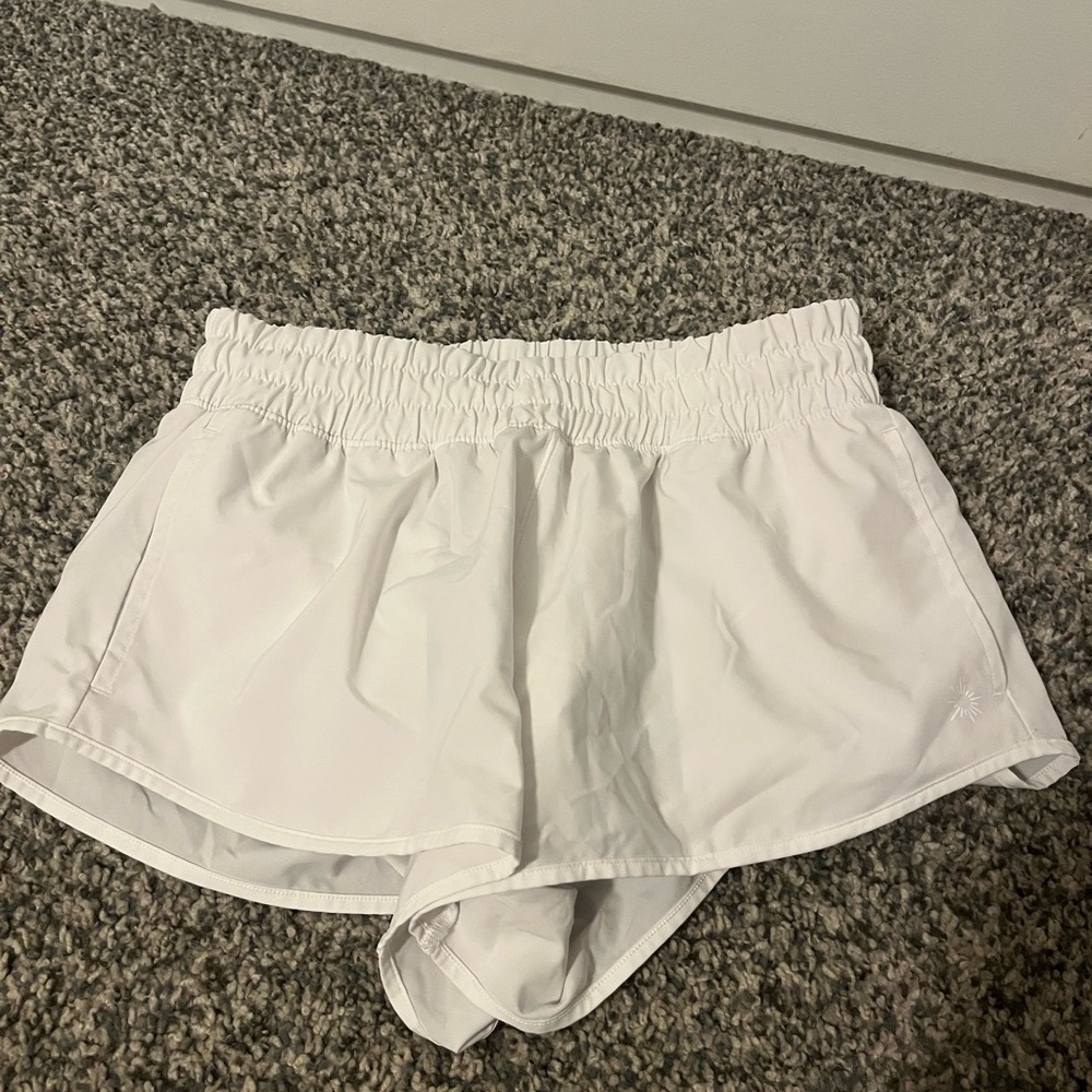 White aerie athletic shorts